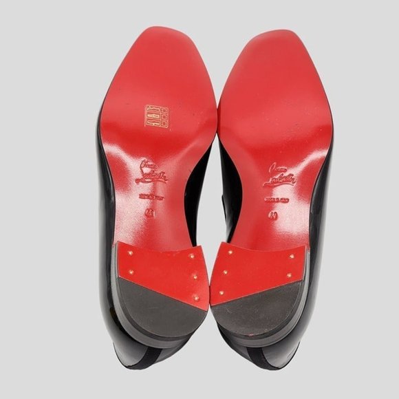 Christian Louboutin Dandelion Tassel Tuxedo Patent Leather Loafers 43.5 - Picture 6 of 8